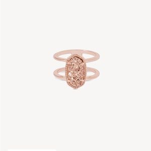 Kendra Scott rose gold drusy ring size 8